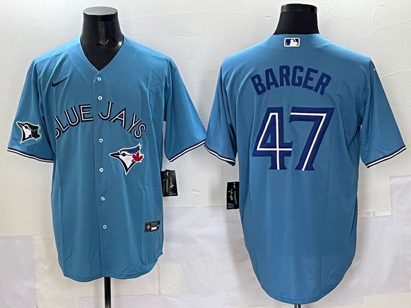 Men Toronto Blue Jays #47 Barger Light Blue Game 2025 Nike MLB Jersey style 002->toronto blue jays->MLB Jersey